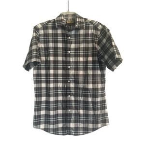 GUC Sonoma Men's Plaid Short Sleeve Casual Button Down Shirt Size Medium